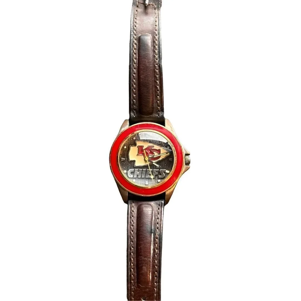 Kansas City Chiefs Team NFL Fossil Watch 1993 Limited Ed Collectors Watch KC vin